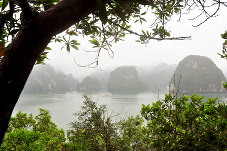 Nhưng ngay cả những ngày mưa phùn, có dịp tới thăm Ti Tốp, du khách vẫn có thể cảm nhận những vẻ đẹp riêng của đảo. Trèo lên vọng đài nhìn ra xa, những đảo đá nhấp nhô, mờ ảo trông thật lãng mạn.